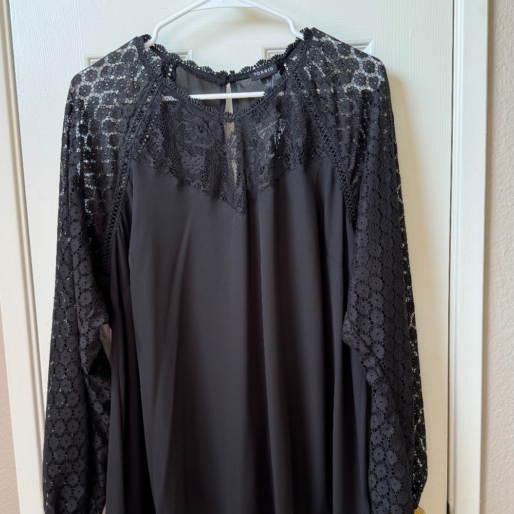 Black Lace/Mesh Long Sleeves